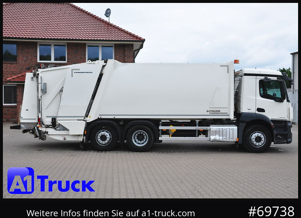 Garbage truck for transportation of garbage MERCEDES-BENZ Antos 2532 Faun Powerpress II Zöller Detla 2301,: picture 8 Garbage truck for transportation of garbage MERCEDES-BENZ Antos 2532 Faun Powerpress II Zöller Detla 2301,: picture 8