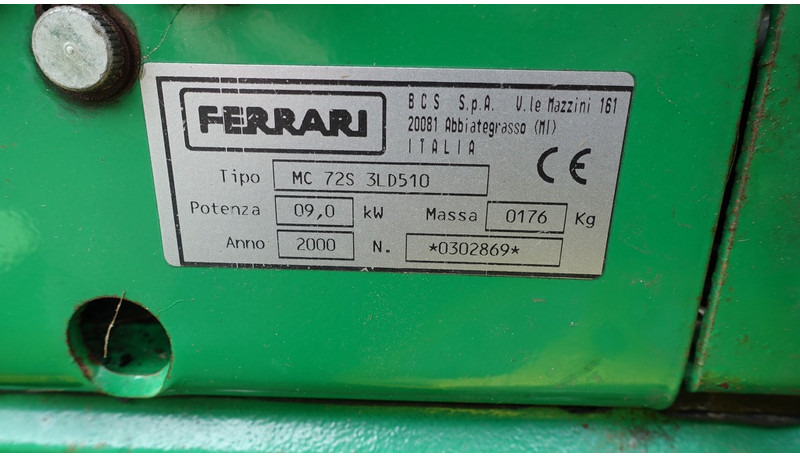 Ferrari 72S Met trommel/cyclo maaier - Compact tractor: picture 5 Ferrari 72S Met trommel/cyclo maaier - Compact tractor: picture 5
