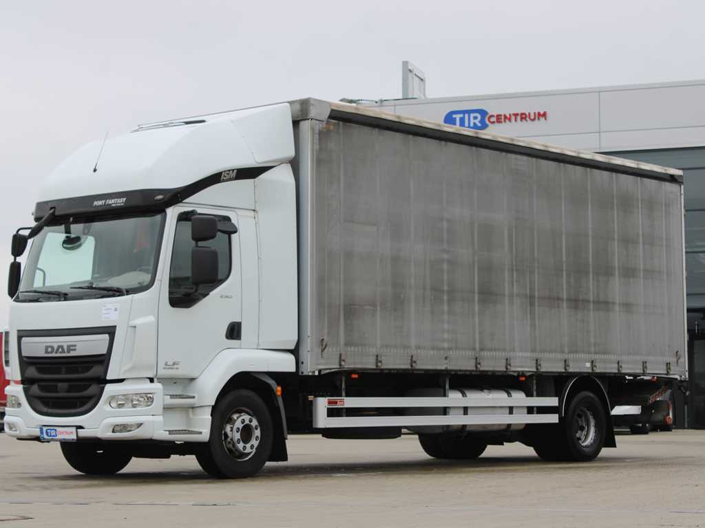 DAF LF 250 FA, HYDRAULIC FRONT, EURO 6 - Curtainsider truck: picture 1 DAF LF 250 FA, HYDRAULIC FRONT, EURO 6 - Curtainsider truck: picture 1