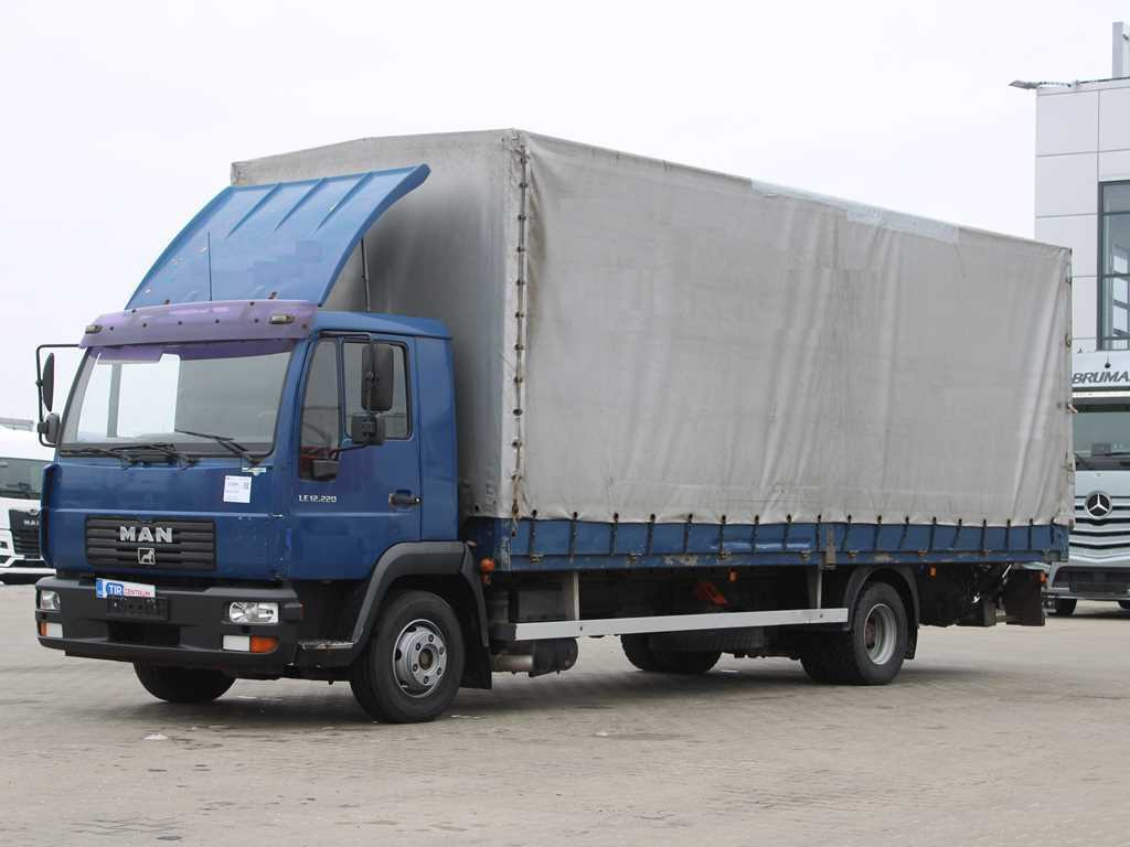 MAN LE 12.220, EURO 6, HYDRAULIC FRONT, TIRES 80% - Curtainsider truck: picture 1 MAN LE 12.220, EURO 6, HYDRAULIC FRONT, TIRES 80% - Curtainsider truck: picture 1