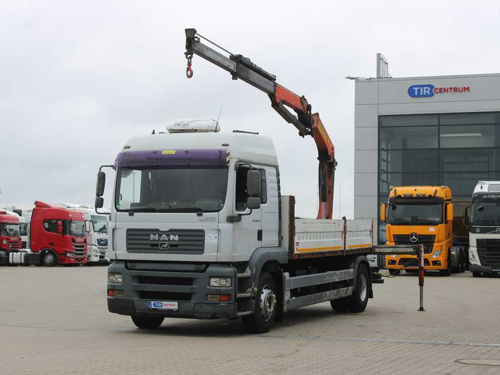 MAN TGA 18.430, EURO 4, RETARDER, INDEPENDENT AIR CONDITIONING, PALFINGER PK10500A - Dropside/ Flatbed truck, Crane truck: picture 1 MAN TGA 18.430, EURO 4, RETARDER, INDEPENDENT AIR CONDITIONING, PALFINGER PK10500A - Dropside/ Flatbed truck, Crane truck: picture 1