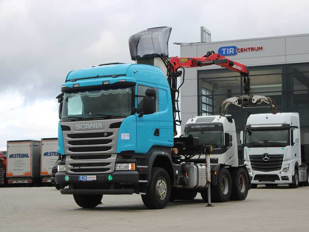 Scania R490, 6X4, EURO 6, DOUBLE CIRCUIT HYDRAULIC, PALFINGER EPSILON M13Z91 - Tractor unit: picture 1 Scania R490, 6X4, EURO 6, DOUBLE CIRCUIT HYDRAULIC, PALFINGER EPSILON M13Z91 - Tractor unit: picture 1