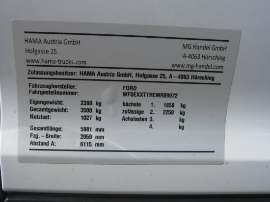 Panel van Ford Transit Trend L3H3, Allrad: picture 15 Panel van Ford Transit Trend L3H3, Allrad: picture 15