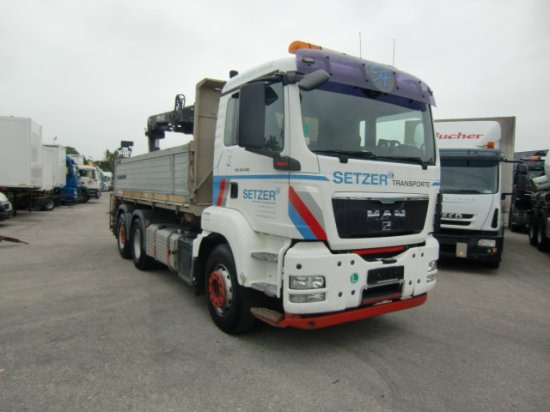 MAN TGS 26.400 3-Seitenkipper, 6x2-2 Lenkachse HIAB 144ES -3DUO - Tipper, Crane truck: picture 3 MAN TGS 26.400 3-Seitenkipper, 6x2-2 Lenkachse HIAB 144ES -3DUO - Tipper, Crane truck: picture 3