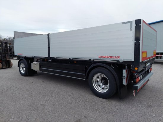 Schwarzmüller 2-Achs Jumbo-Baustoff-Plateauanhänger, BPW-Achsen, Alufelgen, - Dropside/ Flatbed trailer: picture 2 Schwarzmüller 2-Achs Jumbo-Baustoff-Plateauanhänger, BPW-Achsen, Alufelgen, - Dropside/ Flatbed trailer: picture 2