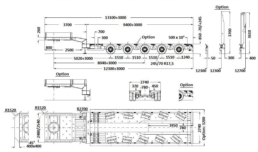 New Low loader semi-trailer FAYMONVILLE 5-Achs-Tele-Semi mit Halbachsen "Twinaxle" und hydr. Rampen Auflieger: picture 13