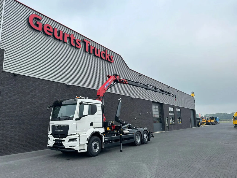 Hook lift truck, Crane truck MAN TGS 26.520 6X4H-4 BL NEW MODEL + MEILLER HAAKARMSYSTEEM + HMF 2320 K6-RCS KRAAN/KRAN/CRANE/GRUA: picture 6