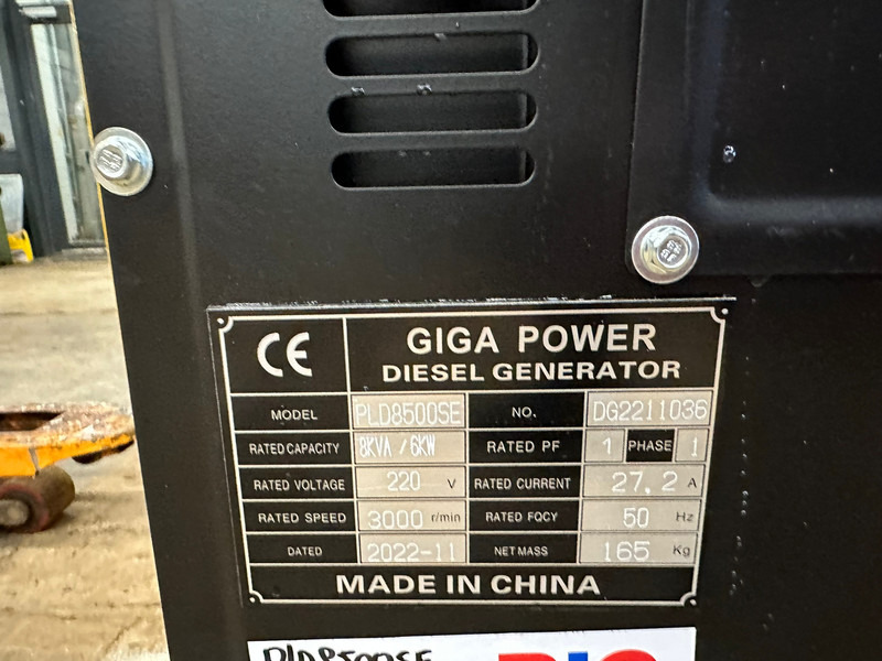 New Generator set Giga power 8 KVA silent generator set - PLD8500SE: picture 9