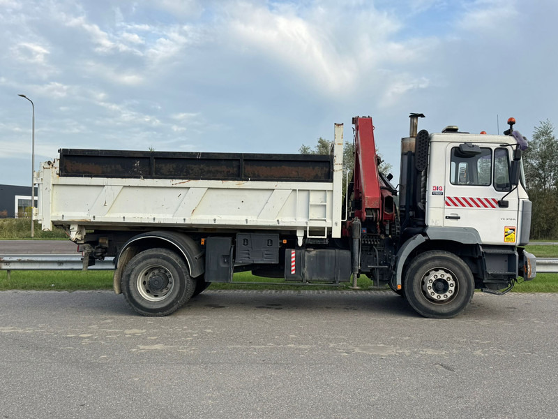Tipper, Crane truck MAN 19.310 4x2 Kipper with HMF 1463K2 Crane: picture 7