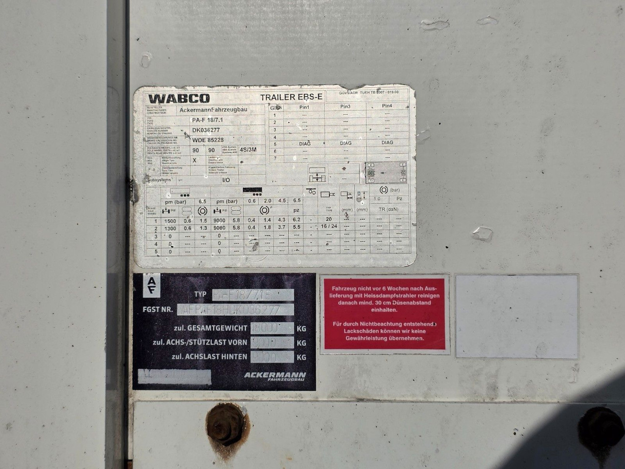 Dropside/ Flatbed trailer Ackermann PA-F18/7,1E BPA+ / Baustoff / 40 mm: picture 31