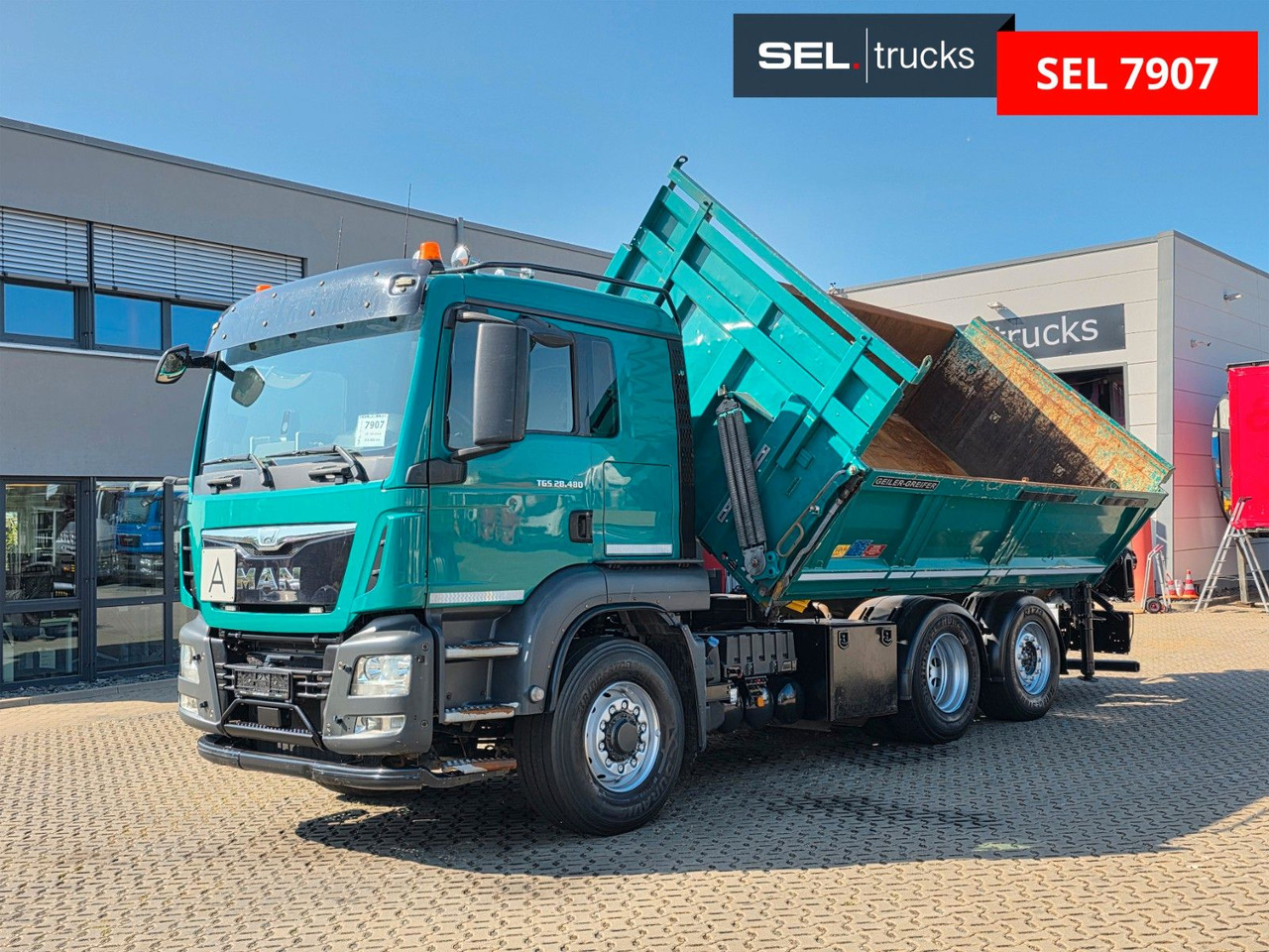 MAN TGS 28.480 6X4H-4 BL /HIAB /Fernbed. / Lenkachse - Tipper, Crane truck: picture 2 MAN TGS 28.480 6X4H-4 BL /HIAB /Fernbed. / Lenkachse - Tipper, Crane truck: picture 2