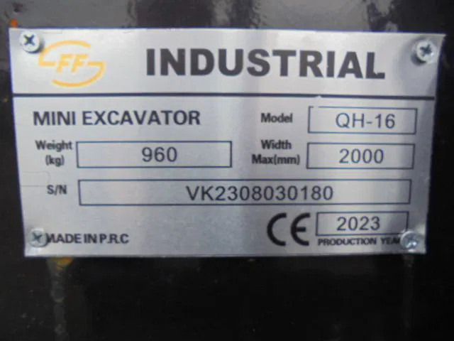 New Mini excavator FF Industrial QH - 16 NEW: picture 15 New Mini excavator FF Industrial QH - 16 NEW: picture 15