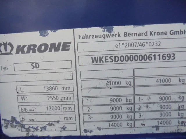 Dropside/ Flatbed semi-trailer Krone SD MET RONG GATEN NL TRAILER 16x IN STOCK BLACK FRIDAY SELL: picture 12
