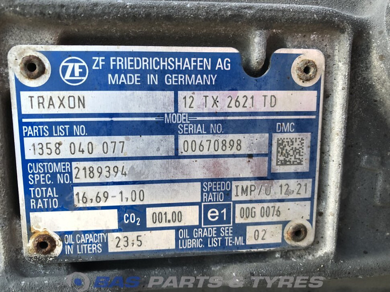 DAF XF106 DAF 12TX2621 TD TraXon Versnellingsbak 2119241 - Gearbox for Truck: picture 5 DAF XF106 DAF 12TX2621 TD TraXon Versnellingsbak 2119241 - Gearbox for Truck: picture 5