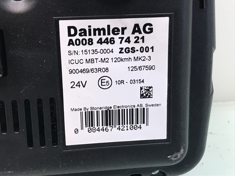 Mercedes-Benz Antos MP4 Combi-Instrument Mercedes A 008 446 74 21 - Dashboard for Truck: picture 3 Mercedes-Benz Antos MP4 Combi-Instrument Mercedes A 008 446 74 21 - Dashboard for Truck: picture 3