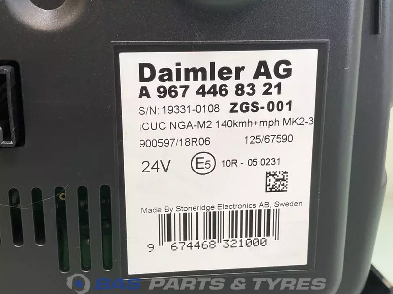 Mercedes-Benz Atego MP4 Instrumentencluster Mercedes A 967 446 83 21 - Dashboard for Truck: picture 3 Mercedes-Benz Atego MP4 Instrumentencluster Mercedes A 967 446 83 21 - Dashboard for Truck: picture 3