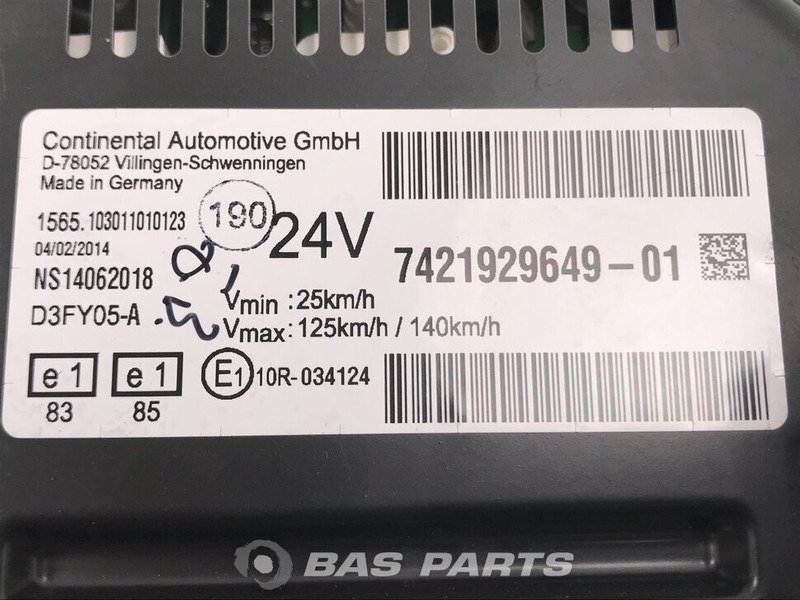 Renault D-Serie Instrumentenpaneel Renault 7421929649 - Dashboard for Truck: picture 3 Renault D-Serie Instrumentenpaneel Renault 7421929649 - Dashboard for Truck: picture 3