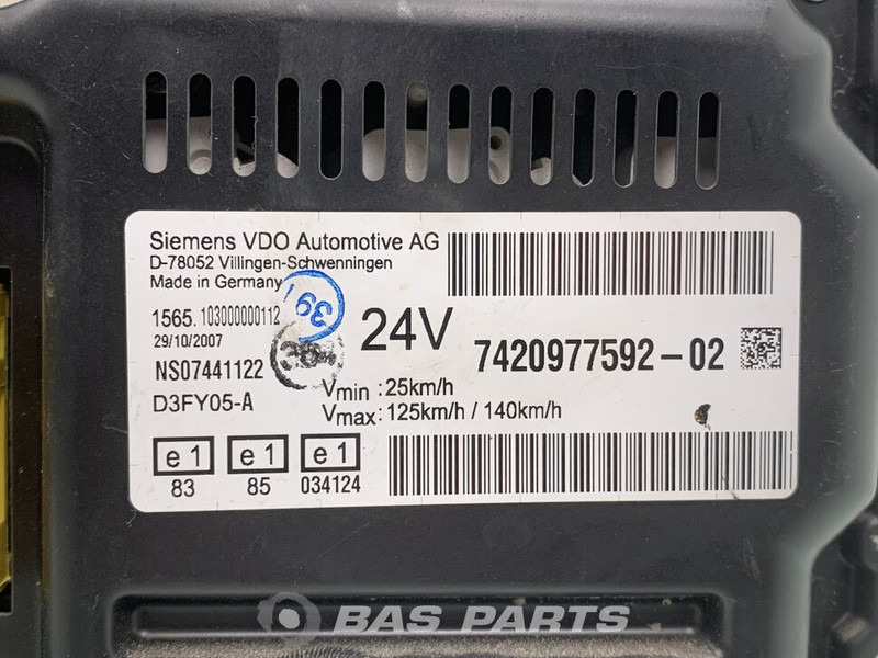 Renault Premium Euro 4-5 Instrumentenpaneel Renault 7420977592 - Dashboard for Truck: picture 3 Renault Premium Euro 4-5 Instrumentenpaneel Renault 7420977592 - Dashboard for Truck: picture 3