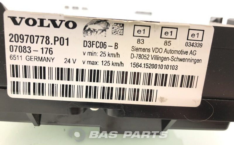 Volvo FL Instrumentenpaneel Volvo 20801968 - Dashboard for Truck: picture 3 Volvo FL Instrumentenpaneel Volvo 20801968 - Dashboard for Truck: picture 3