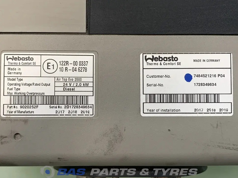 Webasto C-Serie - Heating/ Ventilation for Truck: picture 5 Webasto C-Serie - Heating/ Ventilation for Truck: picture 5