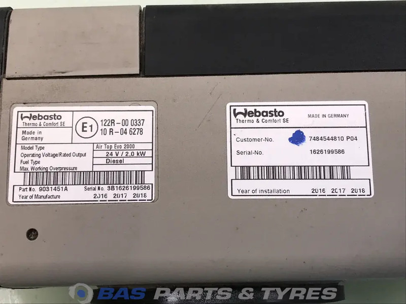 Webasto - Heating/ Ventilation for Truck: picture 5 Webasto - Heating/ Ventilation for Truck: picture 5