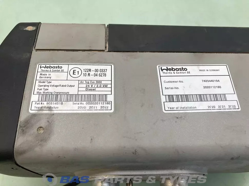 Webasto - Heating/ Ventilation for Truck: picture 3 Webasto - Heating/ Ventilation for Truck: picture 3