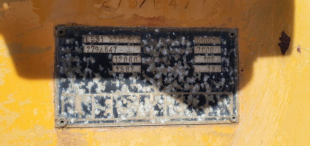 LIEBHERR L531 N/S: 279/647 - Wheel loader: picture 4 LIEBHERR L531 N/S: 279/647 - Wheel loader: picture 4