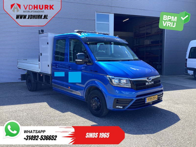 MAN TGE 50 2.0 180 pk DC Dubbel Cabine BPM VRIJ! Open Laadbak/ 7 Pers./ Dubbel Lucht/ Adapt. Cruise/ 3.5t Trekverm./ Tacho/ Gev.Stoel/ C - Flatbed van, Combi van: picture 1 MAN TGE 50 2.0 180 pk DC Dubbel Cabine BPM VRIJ! Open Laadbak/ 7 Pers./ Dubbel Lucht/ Adapt. Cruise/ 3.5t Trekverm./ Tacho/ Gev.Stoel/ C - Flatbed van, Combi van: picture 1