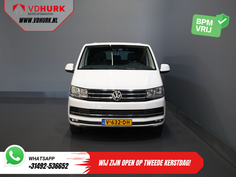 Small van, Combi van Volkswagen Transporter T6 2.0 TDI 150 pk DSG Aut. L2 Highline E6 DC Dubbel Cabine BPM VRIJ! Carplay/ Alarm/ Leder/ Cruise/ PDC/ Sidebars/ Trekhaak/ LMV: picture 7