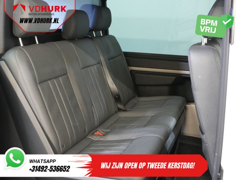 Small van, Combi van Volkswagen Transporter T6 2.0 TDI 150 pk DSG Aut. L2 Highline E6 DC Dubbel Cabine BPM VRIJ! Carplay/ Alarm/ Leder/ Cruise/ PDC/ Sidebars/ Trekhaak/ LMV: picture 16
