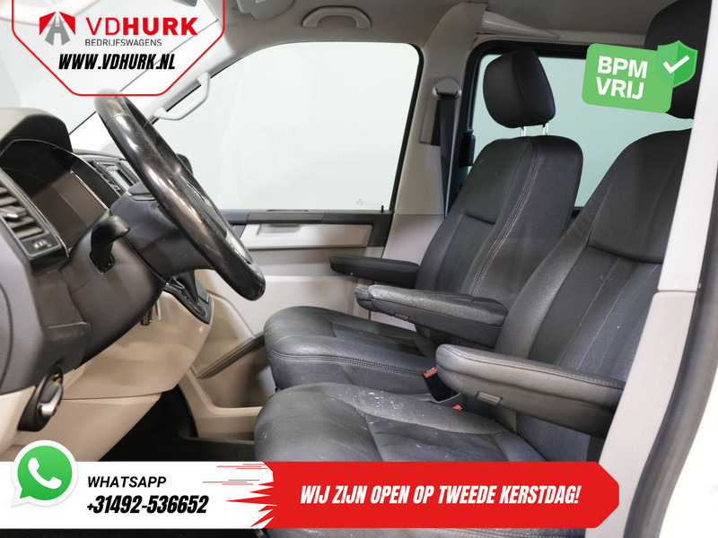 Small van, Combi van Volkswagen Transporter T6 2.0 TDI 150 pk DSG Aut. L2 Highline E6 DC Dubbel Cabine BPM VRIJ! Carplay/ Alarm/ Leder/ Cruise/ PDC/ Sidebars/ Trekhaak/ LMV: picture 12
