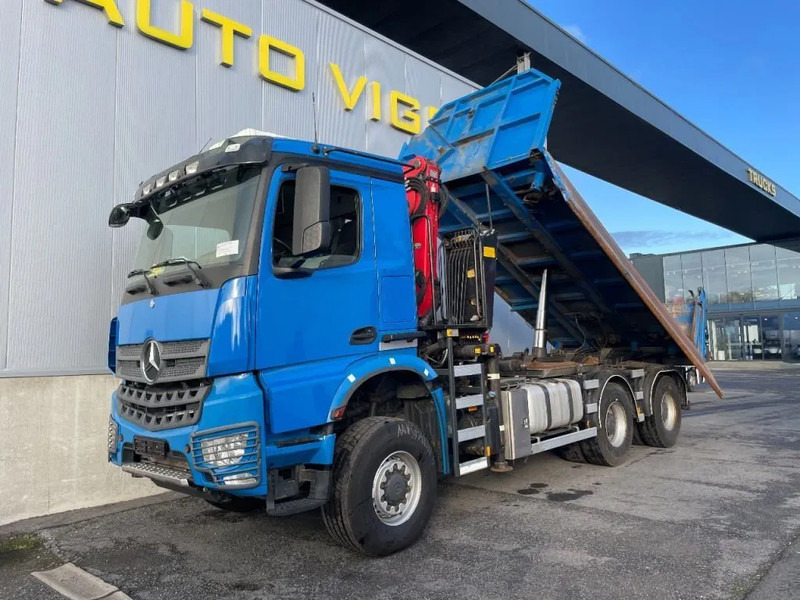 Tipper, Crane truck Mercedes-Benz Arocs 3342 *6x6*meegestuurd as*2zijdige kipper*Airco*Bluetooth: picture 16