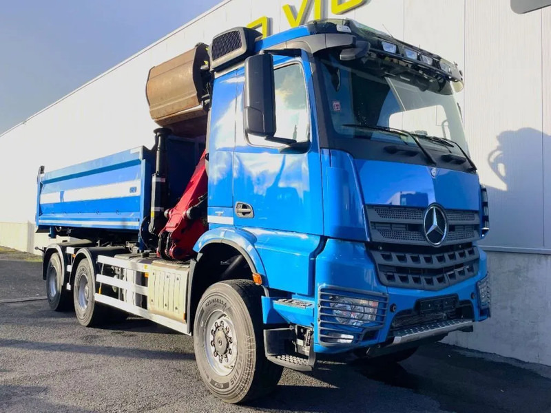 Tipper, Crane truck Mercedes-Benz Arocs 3342 *6x6*meegestuurd as*2zijdige kipper*Airco*Bluetooth: picture 15