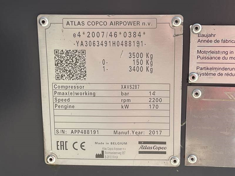 Atlas-Copco XAVS 287 - Air compressor: picture 5 Atlas-Copco XAVS 287 - Air compressor: picture 5