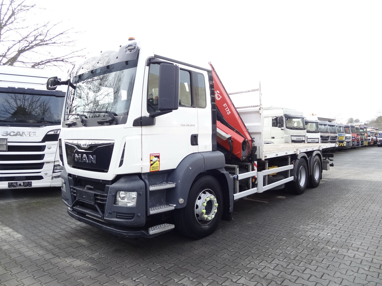 MAN TGS 26.320 6X4 BB mit Kran Fassi F175 - Crane truck, Dropside/ Flatbed truck: picture 1 MAN TGS 26.320 6X4 BB mit Kran Fassi F175 - Crane truck, Dropside/ Flatbed truck: picture 1