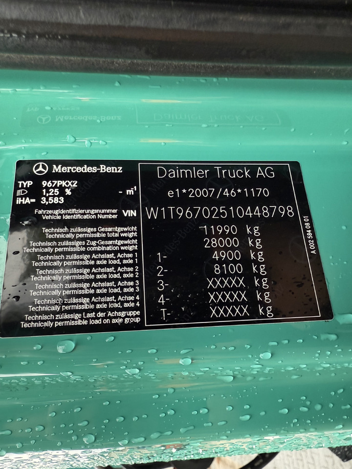 Dropside/ Flatbed truck, Crane truck Mercedes-Benz Atego 1227 Kran MKG 96: picture 5