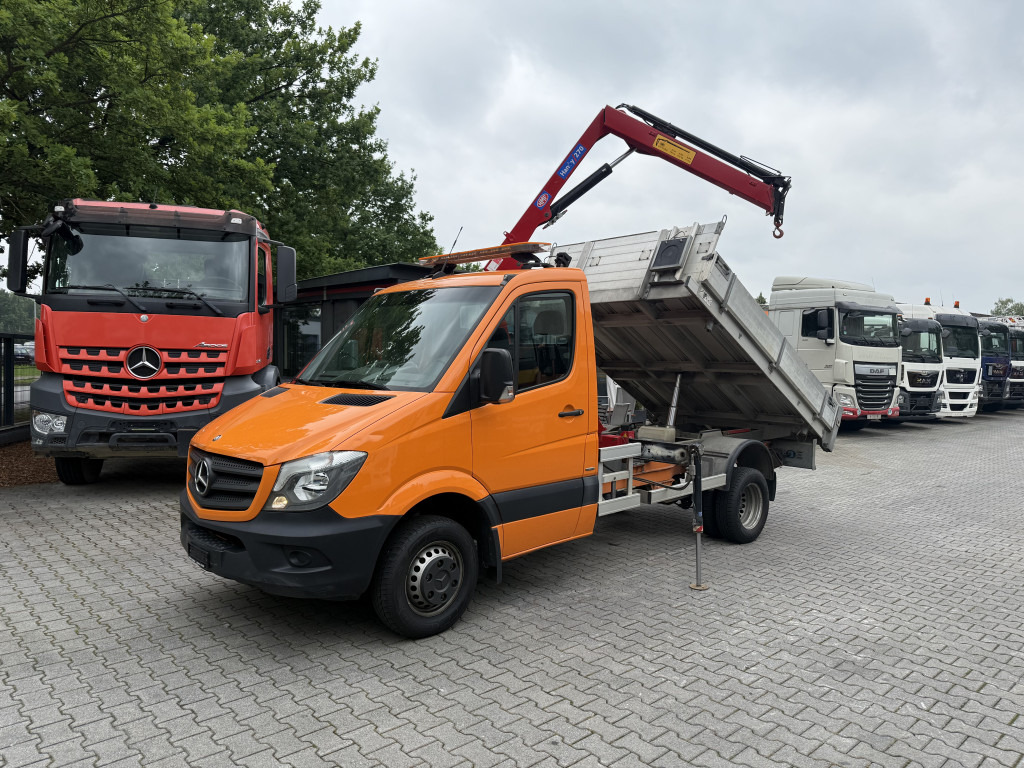 Mercedes-Benz Sprinter 516 Kipper mit Kran HMF 270 - Tipper van: picture 1 Mercedes-Benz Sprinter 516 Kipper mit Kran HMF 270 - Tipper van: picture 1