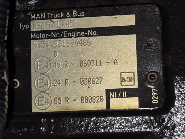 MAN D2676 LF45 Engine (Truck) - Engine for Truck: picture 2 MAN D2676 LF45 Engine (Truck) - Engine for Truck: picture 2