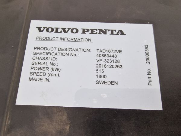 Volvo TAD1672VE Engine (Industrial) New - Engine for Industrial equipment: picture 4 Volvo TAD1672VE Engine (Industrial) New - Engine for Industrial equipment: picture 4