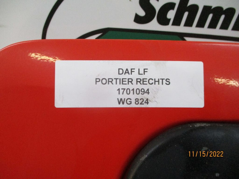 DAF 1701094 DEUR DAF LF SERRIE RECHTS - Door and parts for Truck: picture 3 DAF 1701094 DEUR DAF LF SERRIE RECHTS - Door and parts for Truck: picture 3