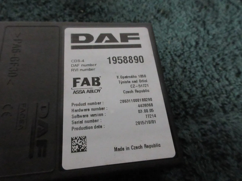 DAF 1931259 // 1958890 CDS 4 MODULEN DAF CF XF EURO 6 - Electrical system for Truck: picture 5 DAF 1931259 // 1958890 CDS 4 MODULEN DAF CF XF EURO 6 - Electrical system for Truck: picture 5