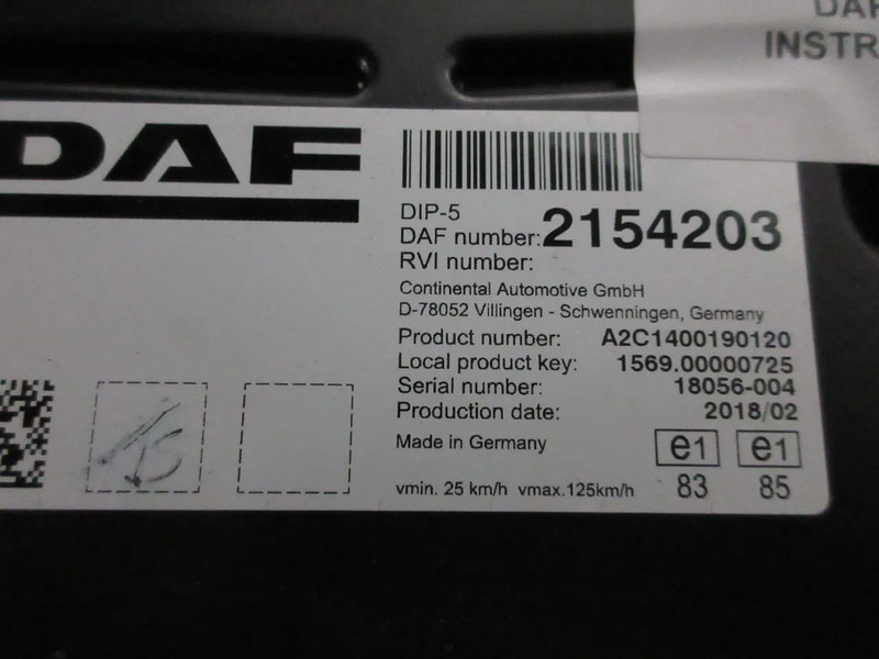 DAF 2154203 INSTRUMENTENPANEEL DAF XF 450 MODEL 2020 - Dashboard for Truck: picture 3 DAF 2154203 INSTRUMENTENPANEEL DAF XF 450 MODEL 2020 - Dashboard for Truck: picture 3