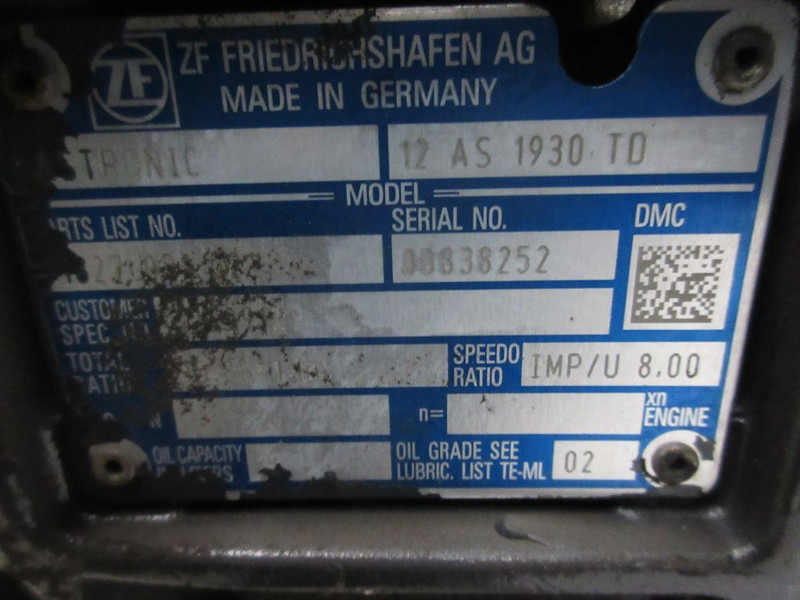 Iveco STRALIS 41299129 TRANSMISSIE 12 AS 1930 TD EURO 6 - Gearbox for Truck: picture 5 Iveco STRALIS 41299129 TRANSMISSIE 12 AS 1930 TD EURO 6 - Gearbox for Truck: picture 5