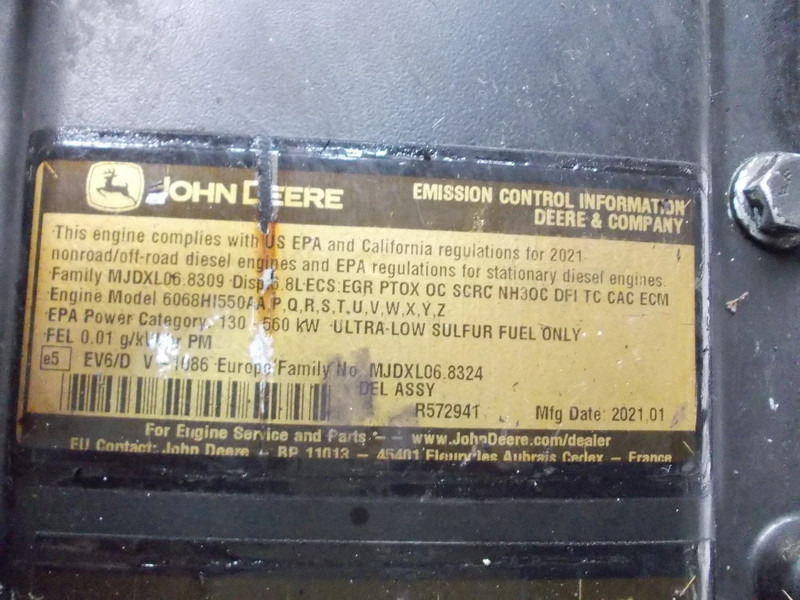 John Deere CD6068U157176//6068H1550 6,8L 2753F MOTOR CA 6000 UUR MODEL 2021 - Engine for Truck: picture 5 John Deere CD6068U157176//6068H1550 6,8L 2753F MOTOR CA 6000 UUR MODEL 2021 - Engine for Truck: picture 5
