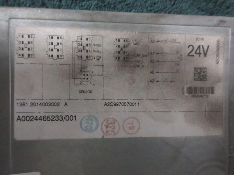 Electrical system for Truck Mercedes-Benz A 002 446 52 33 TACHOGRAAF 1843 EURO 6 627.366KM: picture 7