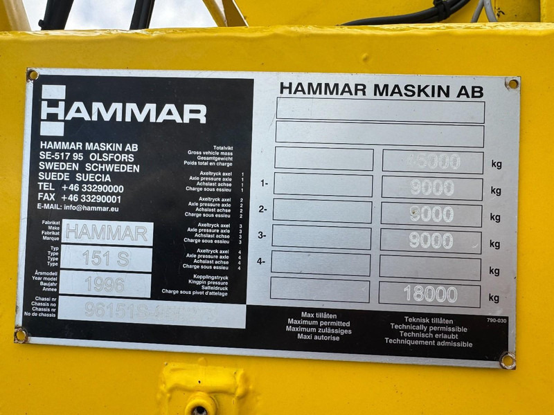 Container transporter/ Swap body semi-trailer HAMMAR 151 S, Fully renovated, RC, 40 / 30 / 20 Ft: picture 17 Container transporter/ Swap body semi-trailer HAMMAR 151 S, Fully renovated, RC, 40 / 30 / 20 Ft: picture 17