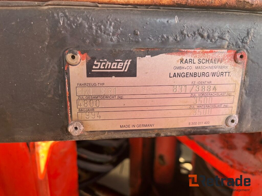 Wheel loader Læssemaskine SCHAEFF SKL 831 Læssemaskine: picture 14