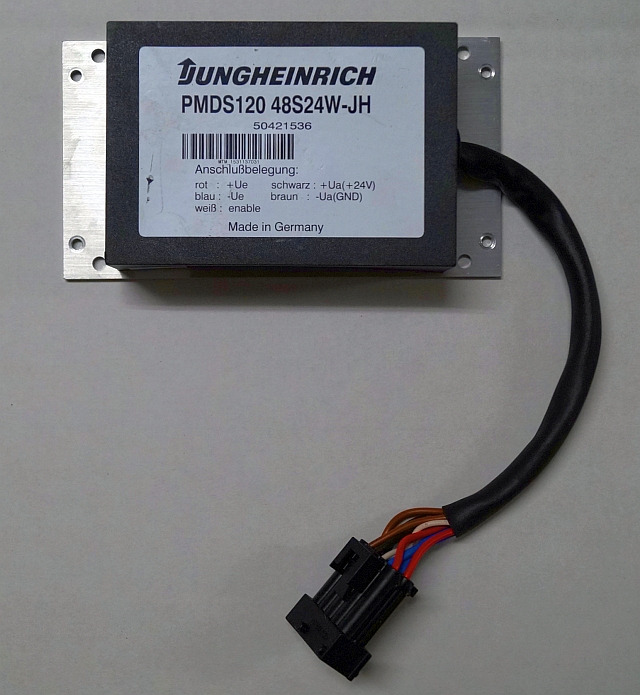 Jungheinrich 50421536 | Transformer 48V-24V PMDS120 48S 24W-JH snn. MTM153113703 - Electrical system for Material handling equipment: picture 1 Jungheinrich 50421536 | Transformer 48V-24V PMDS120 48S 24W-JH snn. MTM153113703 - Electrical system for Material handling equipment: picture 1