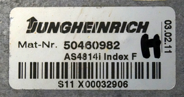 Jungheinrich 50460982 | Hef regeling Lifting controller AS4814i index F from ET - ECU for Material handling equipment: picture 2 Jungheinrich 50460982 | Hef regeling Lifting controller AS4814i index F from ET - ECU for Material handling equipment: picture 2