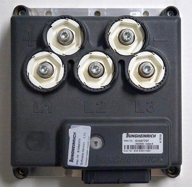 Jungheinrich 51037707 | Rij regeling driving controller AS2405i index E Sw. 1,31 - ECU for Material handling equipment: picture 1 Jungheinrich 51037707 | Rij regeling driving controller AS2405i index E Sw. 1,31 - ECU for Material handling equipment: picture 1